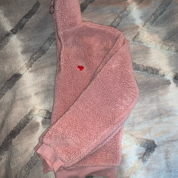 TopShot pink plush pullover GIRLS 6 - Picture 9 of 10